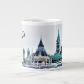 Canada Parliament Buildings Snow Souvenir Grote Koffiekop (Voorkant)