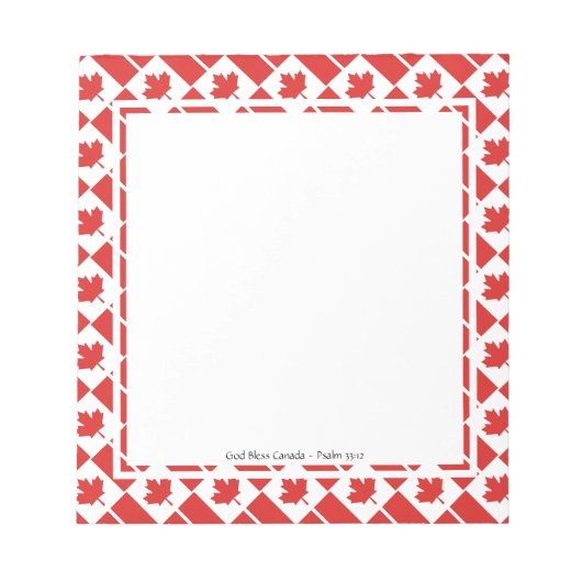 CANADA Patriotic Personalized Notitieblok (Voorkant)