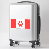 Canada Paw Flag - Funny Canadian Flag Sticker (Koffer)