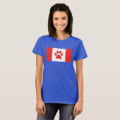 Canada Paw Flag - Funny Canadian Flag T-shirt (Voorkant volledig)