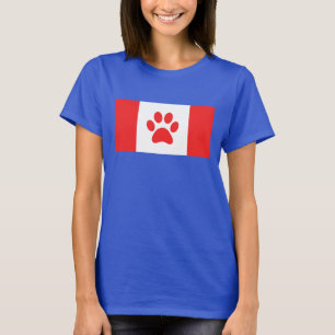 Canada Paw Flag - Funny Canadian Flag T-shirt