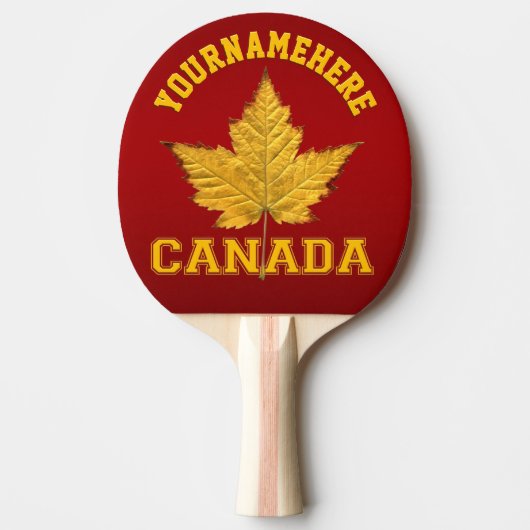 Canada Ping Pong Paddle Varsity Canada personalise Tafeltennisbatje (Voorkant)