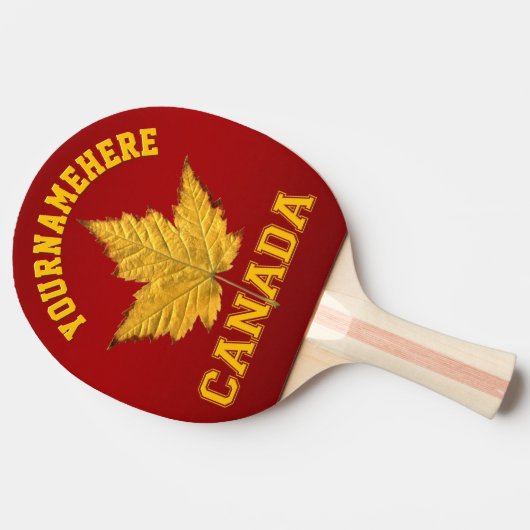 Canada Ping Pong Paddle Varsity Canada personalise Tafeltennisbatje (Zijkant)