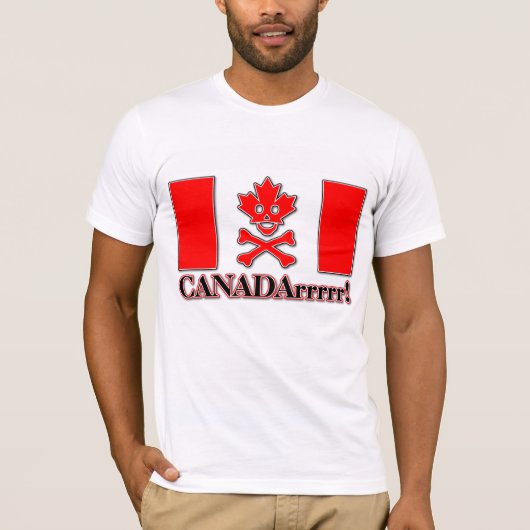 Canada Piraat Canadarrr! T-shirt Canadese trots (Voorkant)