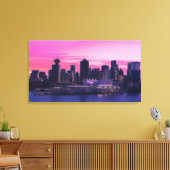 Canada Place Vancouver, Impressionisme Canvas Prin Afdruk (Insitu (Woonkamer))