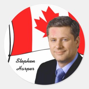 Canada PM Stephen Harper Ronde Sticker