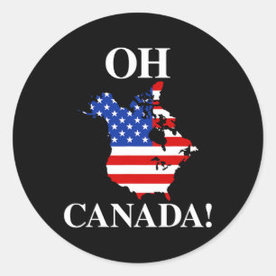 Canada Politiek Canada Amerika Vlag Funny Trump Ronde Sticker