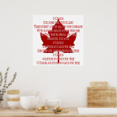 Canada Poster Canada Anthem Souvenir Print (Keuken)