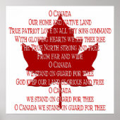 Canada Poster Canada Anthem Souvenir Print (Voorkant)