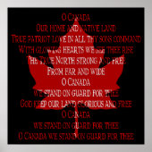 Canada Poster Canada Anthem Souvenir Print (Voorkant)