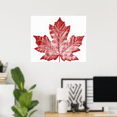 Canada Poster Canada Esdoornblad Souvenir Print (Thuiskantoor)