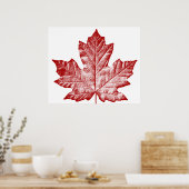 Canada Poster Canada Esdoornblad Souvenir Print (Keuken)