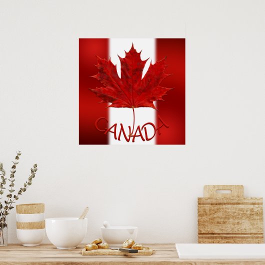 Canada Poster Canada Flag Souvenir Prints & Gifts (Keuken)