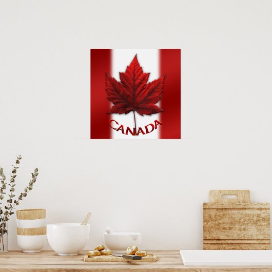 Canada Poster Canada Flag Souvenir Prints & Gifts (Keuken)