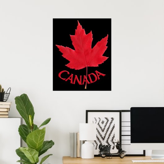 Canada Poster Canada Maple Leaf Souvenir Print (Thuiskantoor)