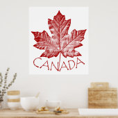 Canada Poster Canada Maple Leaf Souvenir Print (Keuken)