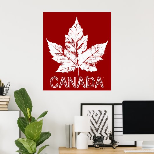 Canada Poster Canada Maple Leaf Souvenir Print (Thuiskantoor)