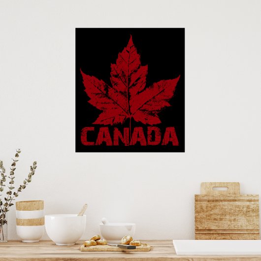 Canada Poster Canada Maple Leaf Souvenir Print (Keuken)