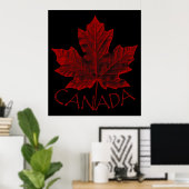 Canada Poster Canada Maple Leaf Souvenir Print (Thuiskantoor)
