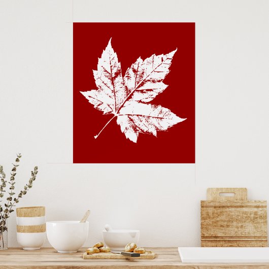 Canada Poster Canada Maple Leaf Souvenir Print (Keuken)