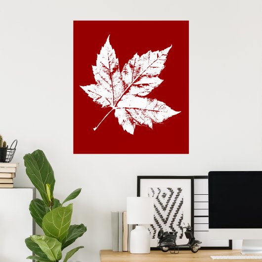 Canada Poster Canada Maple Leaf Souvenir Print (Thuiskantoor)