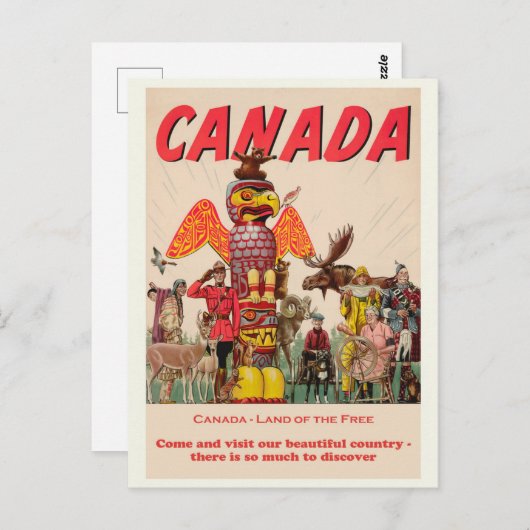 Canada Poster reistoerisme Briefkaart (Voorkant / Achterkant)