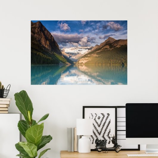 Canada - poster van het Louise-meer (Thuiskantoor)