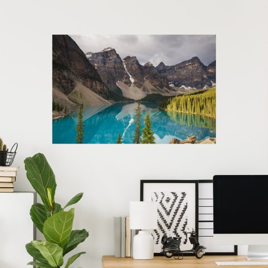 Canada - poster van het meer van Moraine (Thuiskantoor)