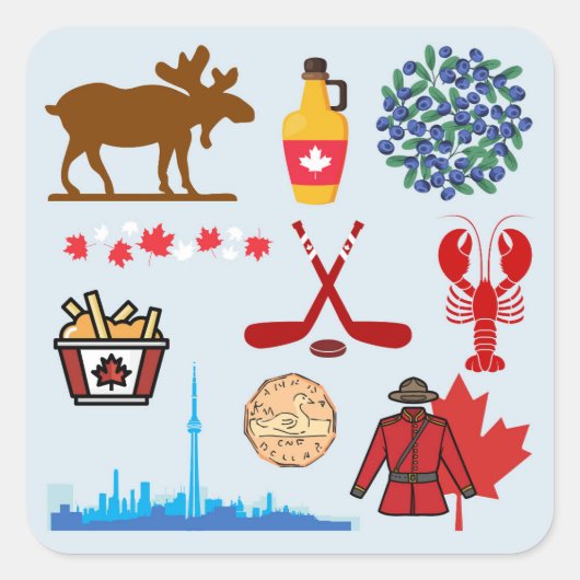 Canada Pret Vierkante Sticker (Voorkant)