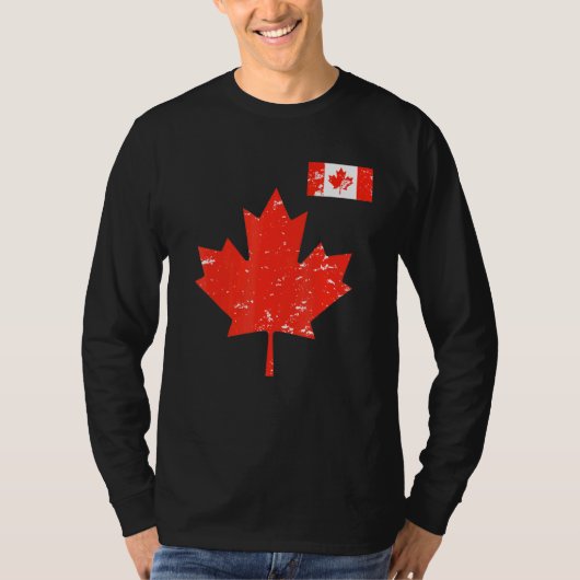 Canada Pride Canadian Maple Leaf and Flag T-shirt (Voorkant)