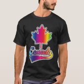 Canada Pride regenboog logo T-shirt (Voorkant)
