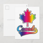 Canada Pride regenbooglogo Feestdagenkaart (Voorkant / Achterkant)