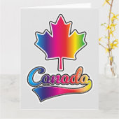 Canada Pride regenbooglogo Kaart (Gele Bloem)
