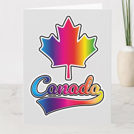 Canada Pride regenbooglogo Kaart (Voorkant)