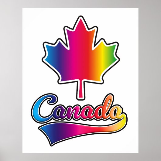 Canada Pride regenbooglogo Poster (Voorkant)