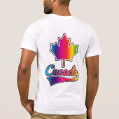 Canada Pride regenbooglogo T-shirt (Achterkant)