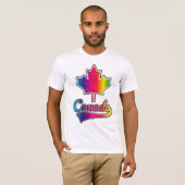 Canada Pride regenbooglogo T-shirt (Voorkant volledig)