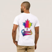 Canada Pride regenbooglogo T-shirt (Achterkant volledig)