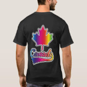 Canada Pride regenbooglogo T-shirt (Achterkant)