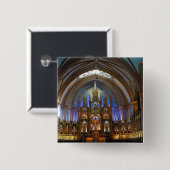 Canada, Quebec, Montreal. Binnenzijde van Notre 2 Vierkante Button 5,1 Cm (Voorkant /achterkant)