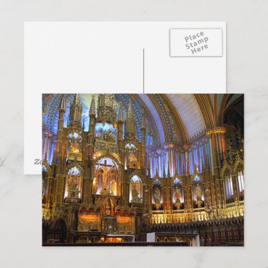 Canada, Quebec, Montreal. Binnenzijde van Notre Briefkaart (Voorkant / Achterkant)