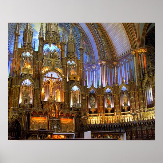 Canada, Quebec, Montreal. Binnenzijde van Notre Poster (Voorkant)