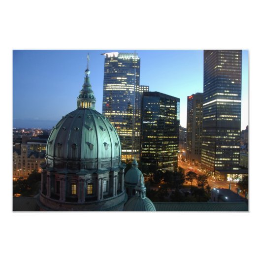 Canada, Quebec, Montreal. Downtown Montreal, Foto Afdruk (Voorkant)