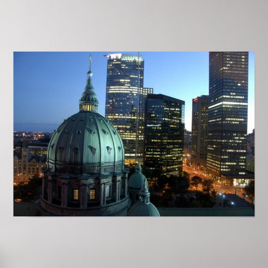Canada, Quebec, Montreal. Downtown Montreal, Poster (Voorkant)