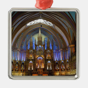 Canada, Quebec, Montreal. Interieur van Notre 2 Metalen Ornament