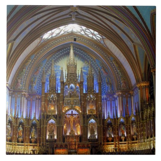 Canada, Quebec, Montreal. Interieur van Notre 2 Tegeltje (Voorkant)