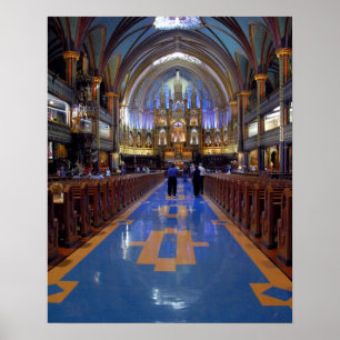Canada, Quebec, Montreal. Interieur van Notre 3 Poster