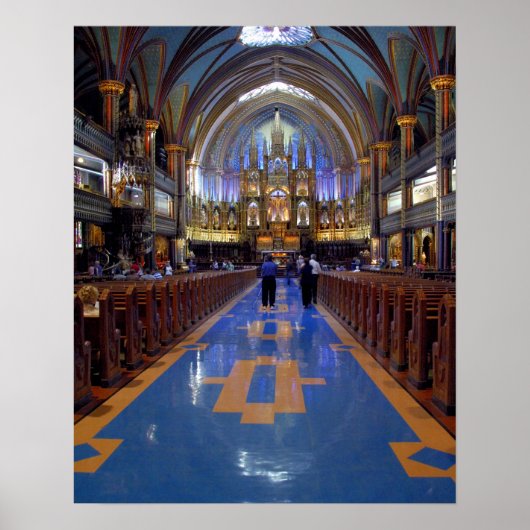 Canada, Quebec, Montreal. Interieur van Notre 3 Poster (Voorkant)