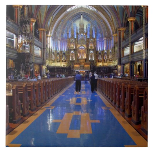 Canada, Quebec, Montreal. Interieur van Notre 3 Tegeltje (Voorkant)