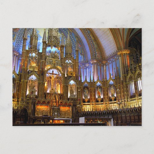 Canada, Quebec, Montreal. Interieur van Notre Briefkaart (Voorkant)